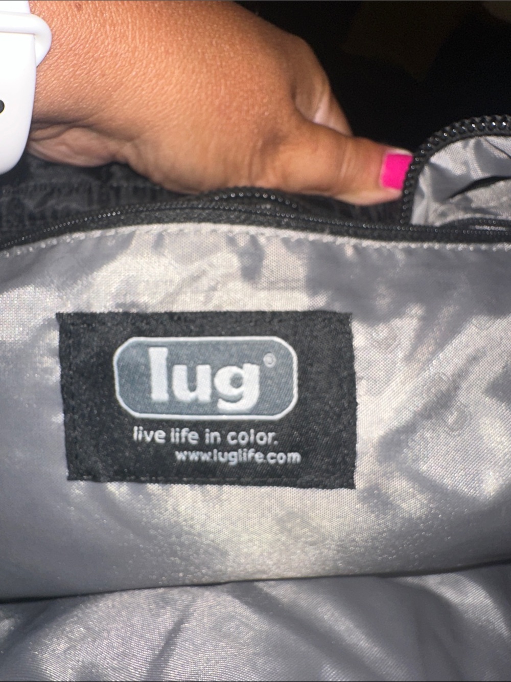 LUG PUDDLEJUMPER- Black Quilted Nylon Shoulder Tote with Multiple Pockets - Picture 14 of 15